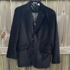 DKNY black velvet blazer/sport coat, size medium